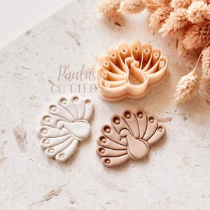 Cortador de arcilla polimérica con forma de pavo real, herramienta para cortar pendientes de animales, cortador de arcilla para la fabricación de joyas, B-01