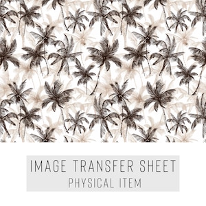 Polymer Clay Transfer Paper – Palm Tree Pattern – Water Soluble Sheet for Earrings & Jewelry – TP-369