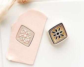 Flower Stamp Polymer Clay Cutter, Texture Tool for DIY Polymer Clay Jewelry Making, Clay Stamp Tool ZN-10