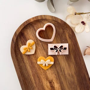 Tagliapasta per argilla polimerica, forme a cuore, strumento romantico per tagliare orecchini, tagliapasta per la creazione di gioielli, N-17