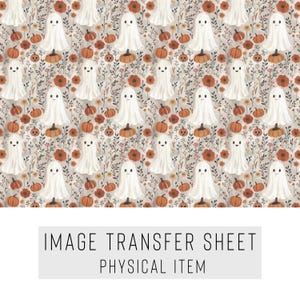 Carta transfer per argilla polimerica – Motivo di Halloween – Foglio idrosolubile per orecchini e gioielli – TP-439