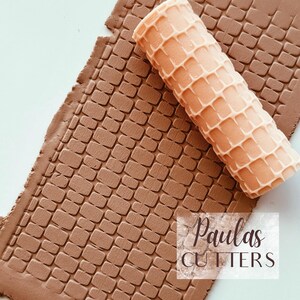 Polymer Clay Texture Roller – Rounded Brick Pattern – Clay Tool for Earrings & Jewelry – R-184