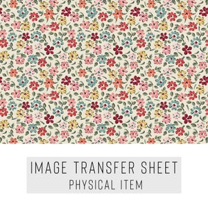 Polymer Clay Transferpapier – Buntes Blumenmuster – Wasserlösliches Blatt für Ohrringe, Schmuck & Tonkunst – TP-020