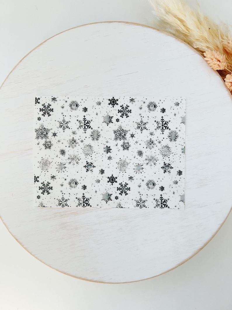 Christmas Snowflakes Clay Transfer Paper Image Transfer Sheet for