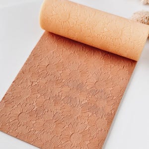 Rouleau à texturer pour pâte polymère – Grand motif floral – Outil pour la création de boucles d'oreilles et de bijoux – R-222