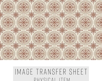 Polymer Clay Transfer Paper – Tile Pattern – Water Soluble Sheet for Earrings, Jewelry & Clay Art – TP-025