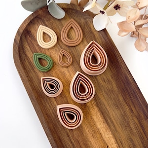 Polymer Clay Cutter, Tropfenformen, Ohrring-Ausstecher, Tonausstecher für die Schmuckherstellung, J-12