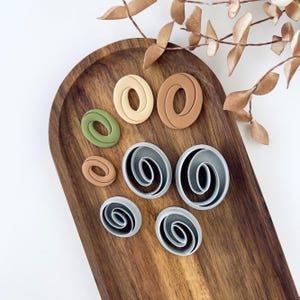 Set mit ovalen Ausstechformen für Polymerclay – Organische Ovalformen für Ohrringe, Schmuckherstellungswerkzeuge, minimalistisches Ausstechformen-Set J-02