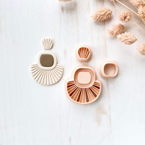 Polymer Clay Cutter Set, Fächer Ohrringe, Clay Cutter Werkzeug für die Schmuckherstellung, Statement Design ZG-06