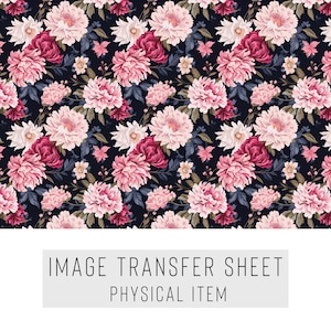 Polymer Clay Transfer Paper – Dark Floral Pattern – Water Soluble Sheet for Earrings, Jewelry & Clay Art – TP-009