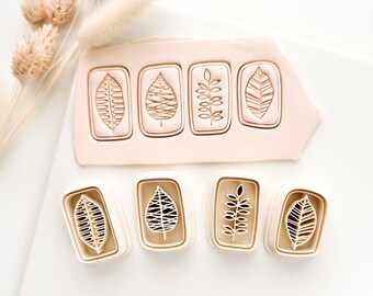 Polymer Clay Leaf Cutters Set – Botanical Earrings Cutters, Leaf Texture Clay Tools, Nature Inspired Jewelry Making Set ZN-06 to ZN-09