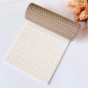 Rodillo texturizador para arcilla polimérica – Diseño trenzado – Herramienta para arcilla, ideal para pendientes y joyería – R-107