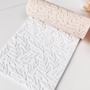 Rullo per texture in argilla polimerica – Motivo a foglie e viticci – Strumento per la creazione di orecchini e gioielli – R-083
