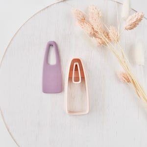 Polymer Clay Cutter, Long Rounded Rectangle Shapes for Earrings, Minimal Clay Cutter Tool for Jewelry Making, Modern Design, V-20