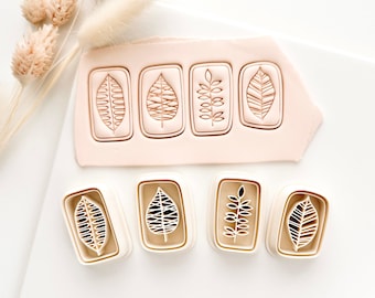 Polymer Clay Leaf Cutters Set – Botanical Earrings Cutters, Leaf Texture Clay Tools, Nature Inspired Jewelry Making Set ZN-06 to ZN-09