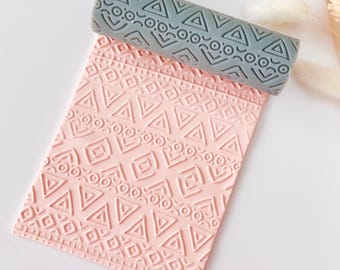 Polymer Clay Texture Roller – Geometric Triangle Pattern – Clay Tool for Earrings & Jewelry – R-017