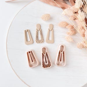 Juego de cortadores de arcilla polimérica, formas de pendientes largos colgantes, herramienta de corte de arcilla para la fabricación de joyas, diseño llamativo ZI-27