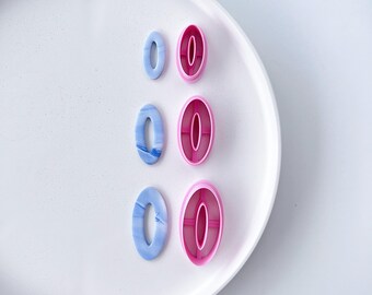 Polymer Clay Cutter, Oval Shapes, Multi Earring Cutter Tool, Clay Cutters for Jewelry Making, I-07