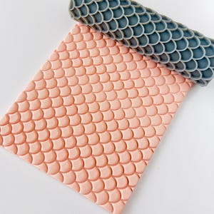 Rodillo texturizador para arcilla polimérica – Patrón de escamas de pez – Herramienta para arcilla para pendientes y joyería – R-039