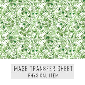 Papel de transferencia para arcilla polimérica – Diseño de hojas verdes – Lámina soluble en agua para pendientes y joyería – TP-138