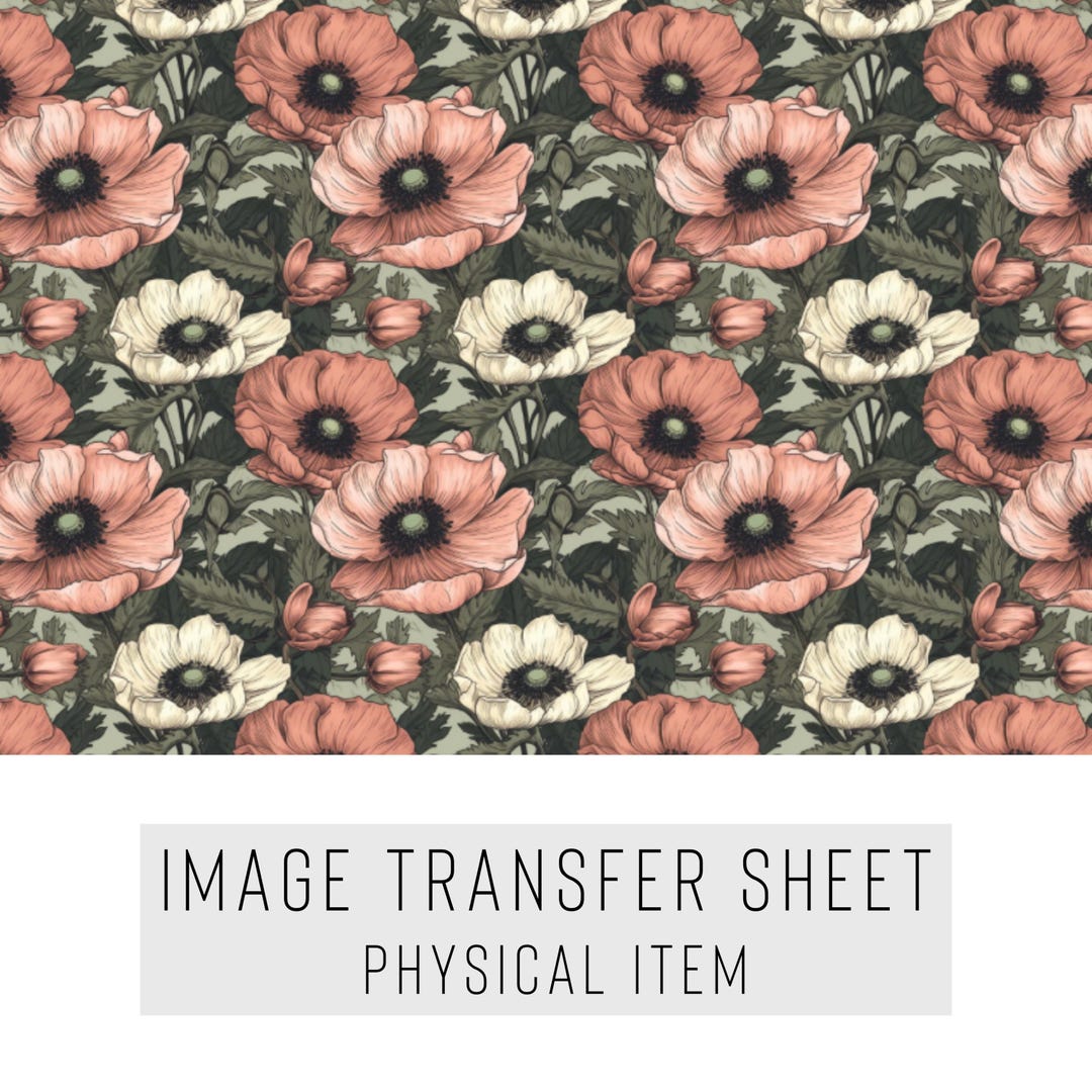 Clay Transfer Paper, Flower Garden Set, Floral Transfer, Flower Set ...