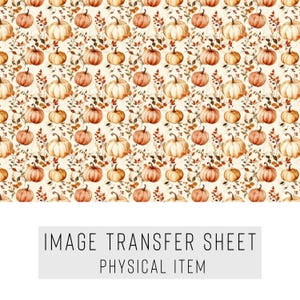 Papier transfert pour pâte polymère – Motif citrouille – Feuille soluble dans l'eau pour boucles d'oreilles et bijoux – TP-436