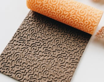 Polymer Clay Texture Roller – Organic Swirl Pattern – Clay Tool for Earrings & Jewelry – R-214