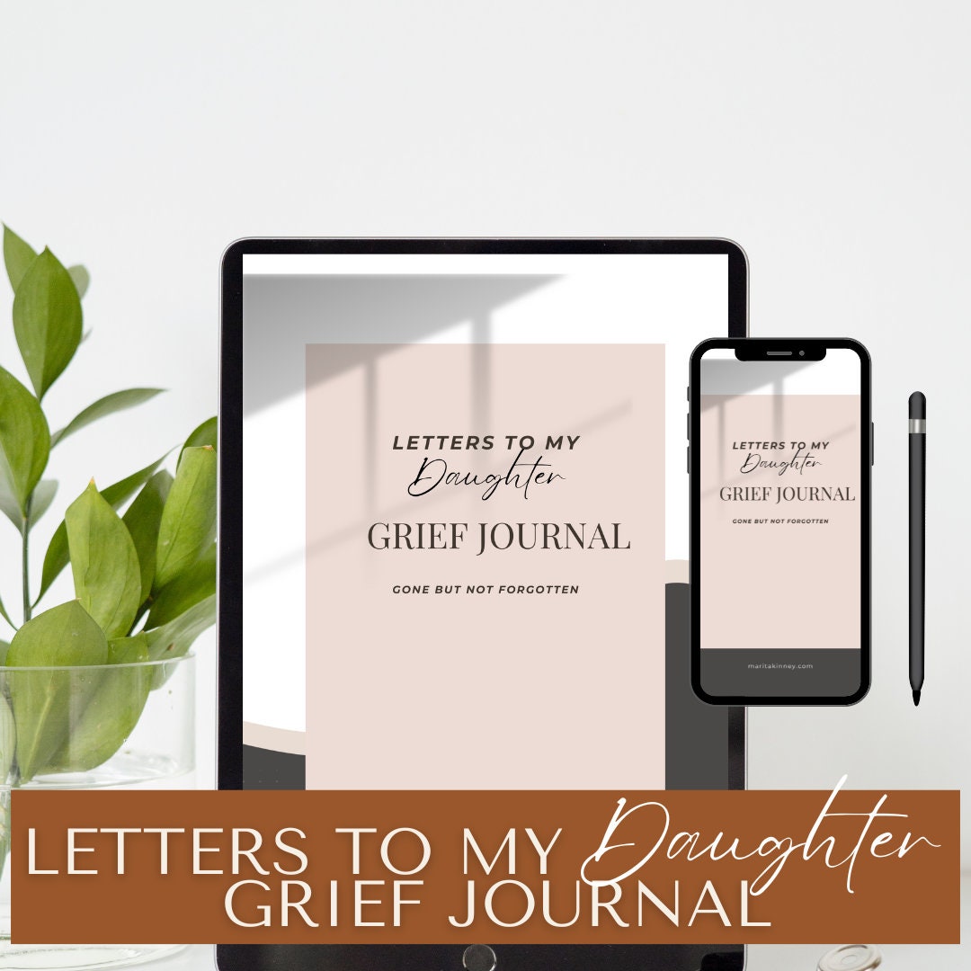 Editable Grief Therapy Journal Letters to My Daughter Canva Template ...