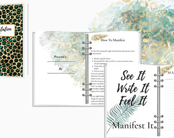 Manifestation Journal Paper Lined 6x9 including Canva Editable Template| KDP Interior Upload Ready