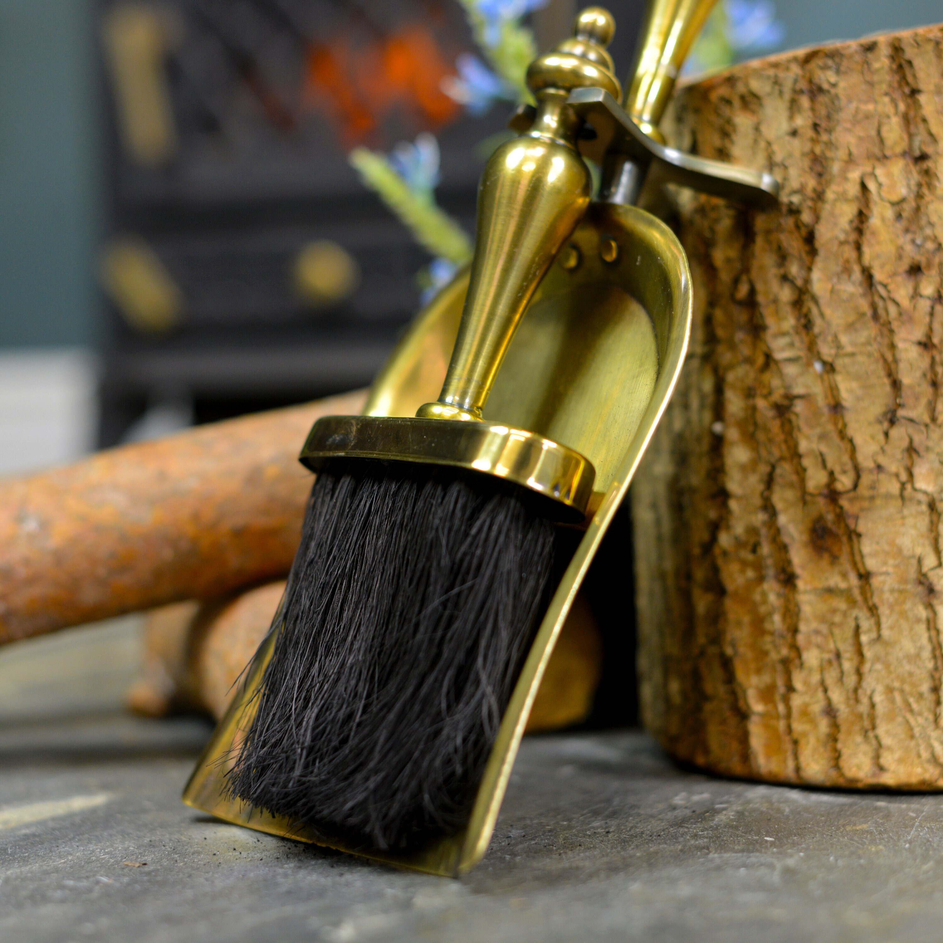 Handcrafted Brass Brush and Pan Set for Fireplace Ash Pan and Etsy UK