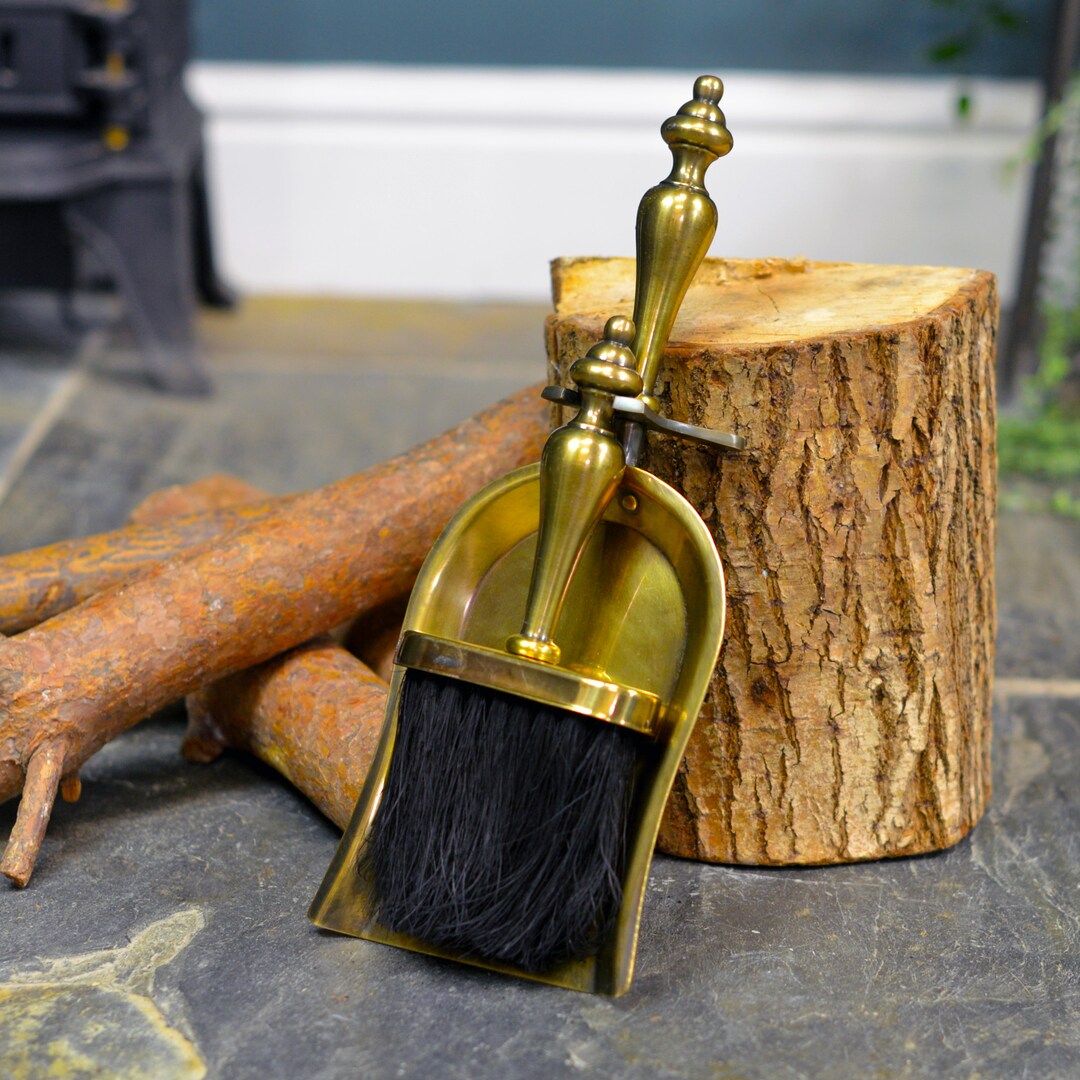 Handcrafted Brass Brush and Pan Set for Fireplace Ash Pan and Etsy UK