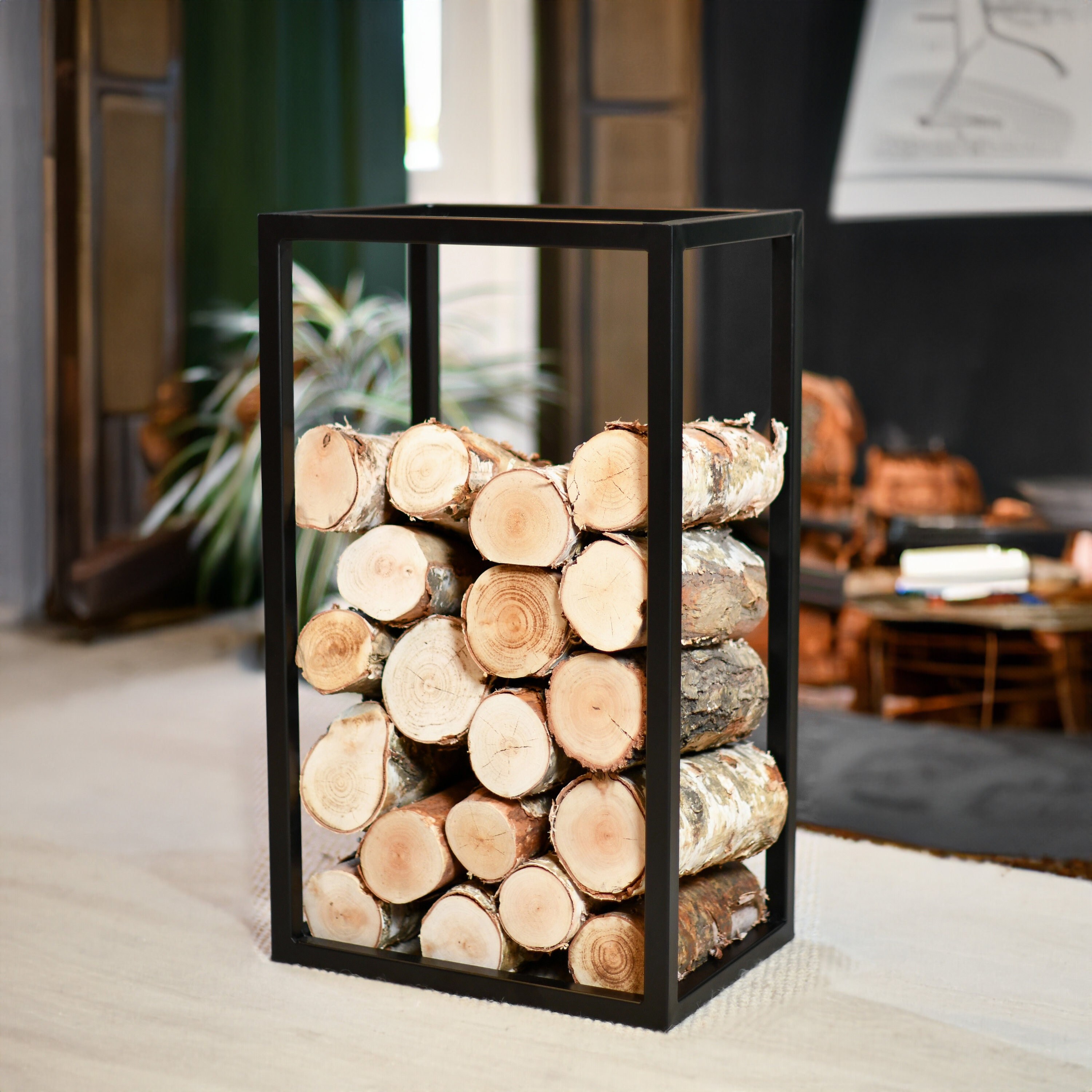 Metal Log Holder - Etsy UK
