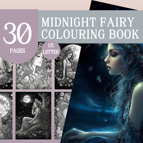 Fairy Coloring Book - Etsy