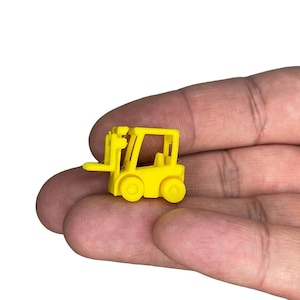 Brinquedo de construção de empilhadeira modelo, empilhadeira impressa em 3D, acessório de conjunto de trem, empilhadeira de brinquedo modelo em miniatura