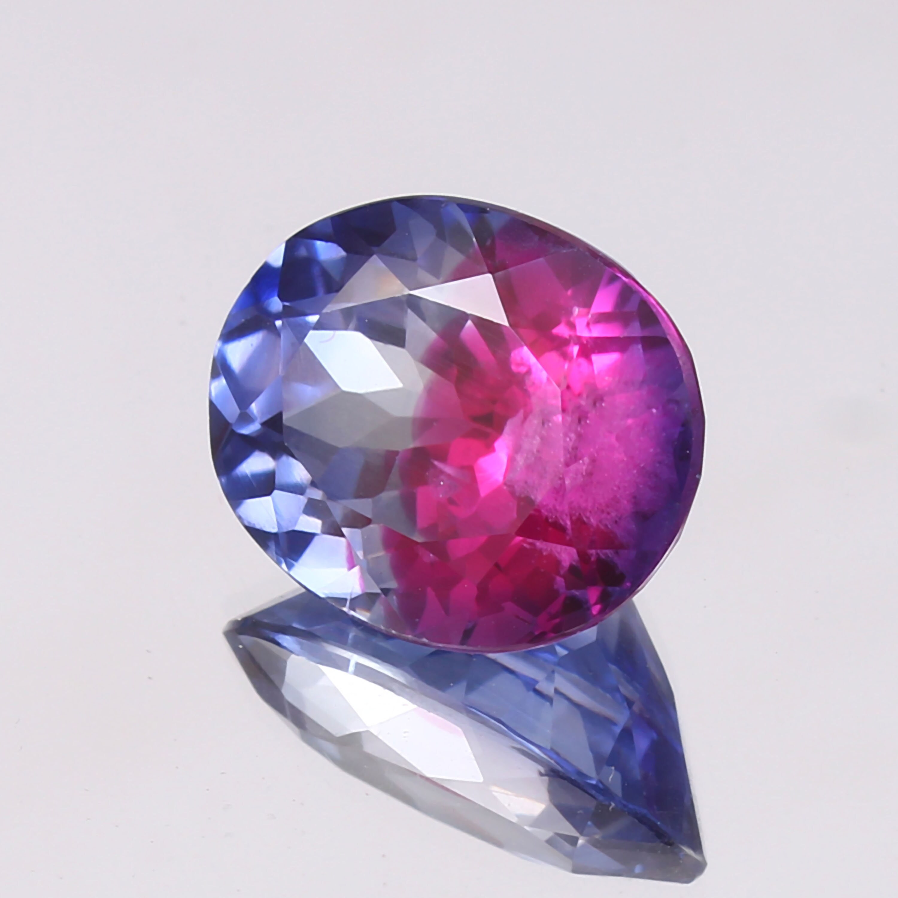 15 Cents Pink Blue Sapphire Cut Bio Color Ceylon Pink Blue