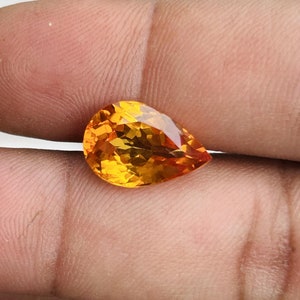 AAA Ceylon Fanta Orange Sapphire Loose Pear Cut Gemstone, Fine Quality Sapphire Fashion Jewelry & Ring Making Gemstone 9x14x6 mm