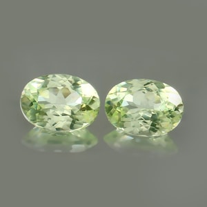8.50 x 12MM Flawless Ceylon Chrysoberyl Pair Loose Oval Gemstone Cut Excellent Shimmering Quality Chrysoberyl Earrings & Jewelry Making stone