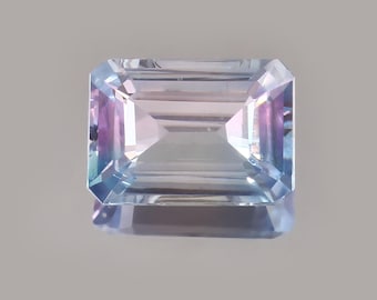 AAA Flawless Ceylon Bi-Color Sapphire Loose Radiant Gemstone Cut, Premium Quality Sapphire Ring & Fine Jewelry Making Gemstone 9X13X4 MM