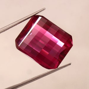 AAA Flawless Ceylon Purple Sapphire Loose Radiant Cut Gemstone, Fine Quality Sapphire Ring & High Jewelry Making Gemstone 16.50X20X9 MM