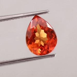 AAA Flawless Ceylon Fanta Orange Sapphire Loose Pear Cut Gemstone, Fine Quality Sapphire Fashion Jewelry & Ring Making Gemstone 2.85 Ct