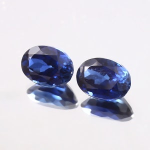 AAA 7x10x5 MM Flawless Ceylon Blue Sapphire Pair Loose Oval Gemstone Cut, Stunning Fine Quality Sapphire Earrings And Jewelry Making Pair