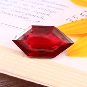 AAA Flawless Blood Red Mozambique Ruby Loose Fancy Gemstone Cut, Premium Quality Ruby Ring & Top-Notch Jewelry Making Gemstone 23X44X12 MM