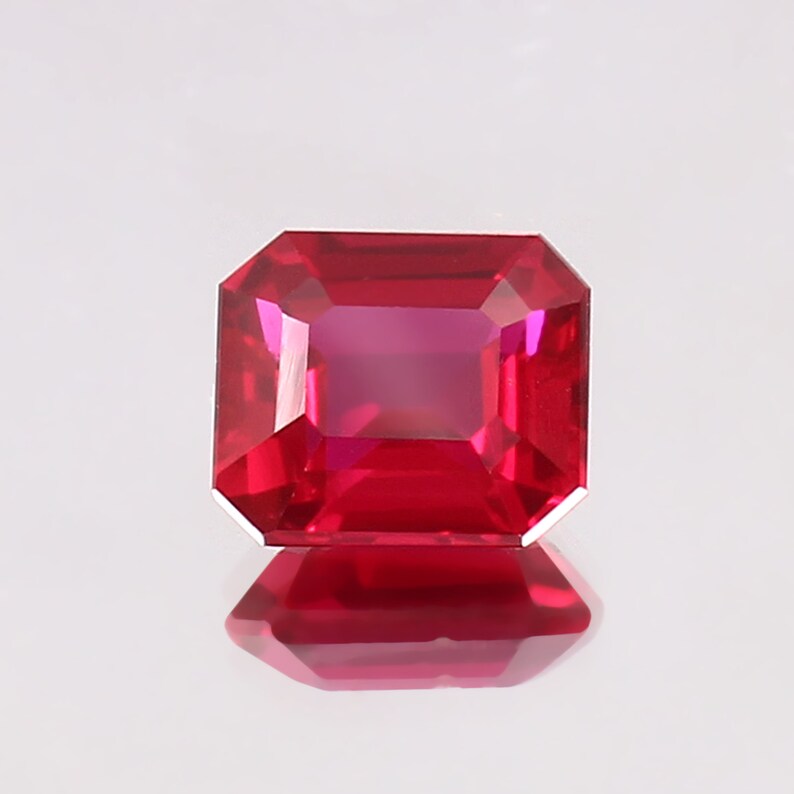 AAA 8x9x5 MM Ruby Cut Ruby Pendant Mozambique Pegion Ruby Loose Radiant ...