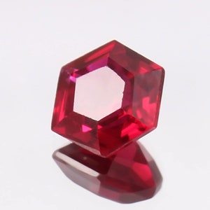 3 .Ct Red blood Flawless Unique High-End Mozambique Pegion Red Ruby Loose Hexagon Gemstone Cut Stunning Jewelry, Pendent & Ring Makin