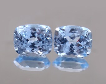 9x11x6.50 MM Flawless Vietnam Blue Spinel Loose Cushion Cut Gemstone Pair Valentine Fashion Jewelry & Earing Making Spinel Matched Pair