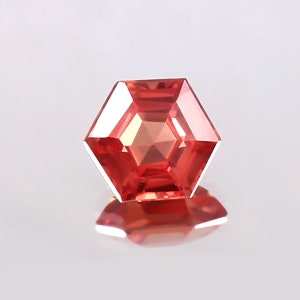 7 mm Fanta Orange Sapphire Cut Gemstone Loose Hexagon Cut Gemstone, Fine Quality Sapphire Fashion Jewelry & Ring Making Gemstone