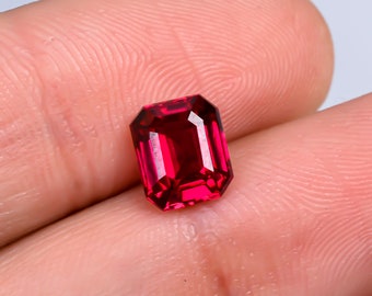 7X6X4 mm Ruby Jewelry, Ruby Pendent Ring Mozambique Pegion Red Ruby Loose Radiant Gemstone Cut Stunning Jewelry, Pendent & Ring Making