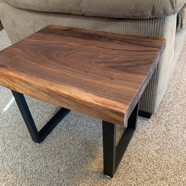Live Edge Side Table Etsy