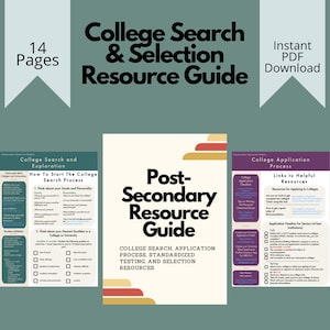 College Search and Selection Resource Guide | tips for searching & selecting colleges, timelines, testing, financial aid, informational