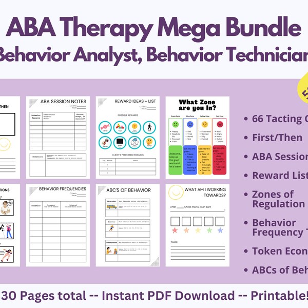 Aba Worksheets - Etsy